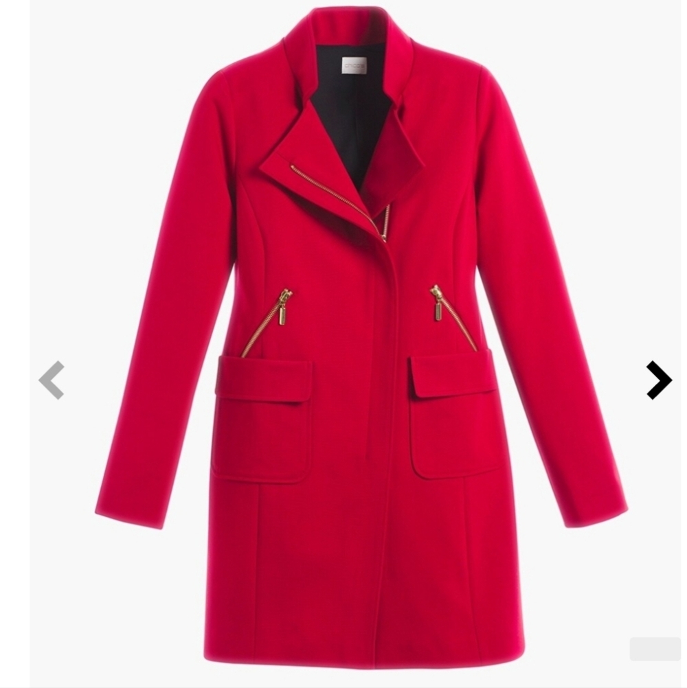 Chico's Red Sleek‎ Ponte Jacket Size Medium - Picture 5 of 12